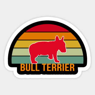 Bull Terrier Vintage Silhouette Sticker